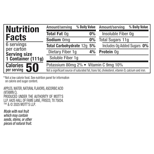 Motts No Sugar Added Caramel Apple Applesauce Cups, 3.9 oz cups, 72-count, Made With Real Fruit, Good Source of Vitamin C, On-th