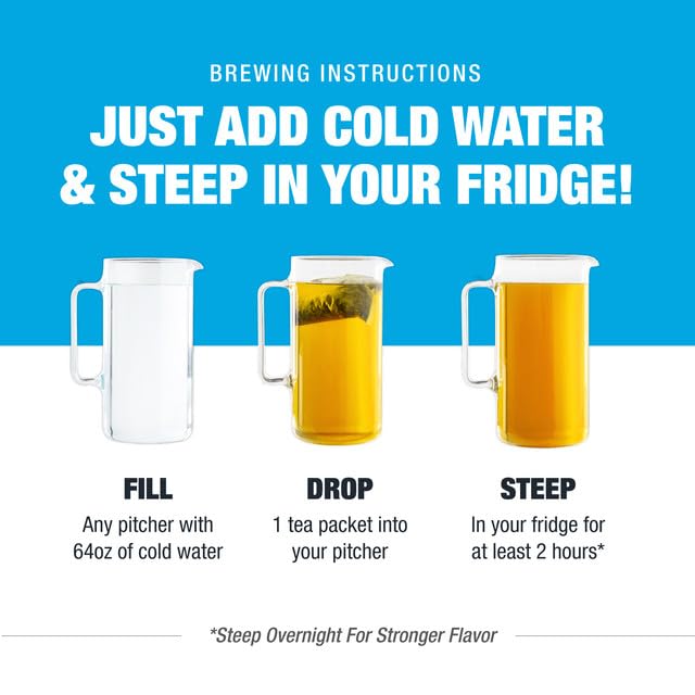 Tiesta Tea - Meyer Lemon Zest Cold Brew, Premium Loose Leaf Blend, Non-Caffeinated Iced Tea, 10 Cold Brew Tea Packets - Brews On