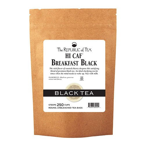 The Republic of Tea HiCAF Breakfast Black Tea, 250 Count, High-Caffeine Gourmet Blend