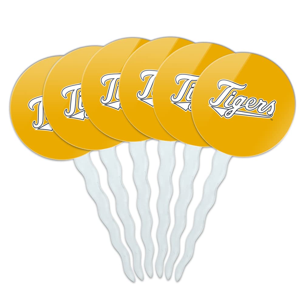 East Texas Baptist University Secondary Logo Cupcake Picks Toppers Decoration Set of 6