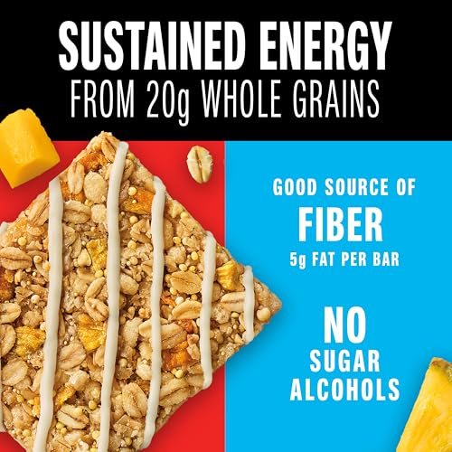 KIND Healthy Grains Energy Bars  Pineapple Mango  20g Whole Grains  Made with Super Grains  Gluten Free Snacks  40 Ct.