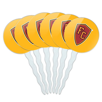 Flagler College Secondary Logo Cupcake Picks Toppers Decoration Set of 6