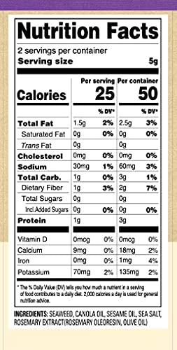 Annie Chun'S Seaweed Snacks, Roasted Sesame, 0.35 Ounce