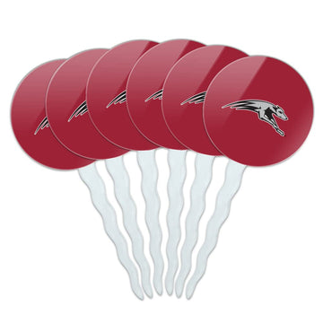 University of Indianapolis Primary Logo Cupcake Picks Toppers Decoration Set of 6