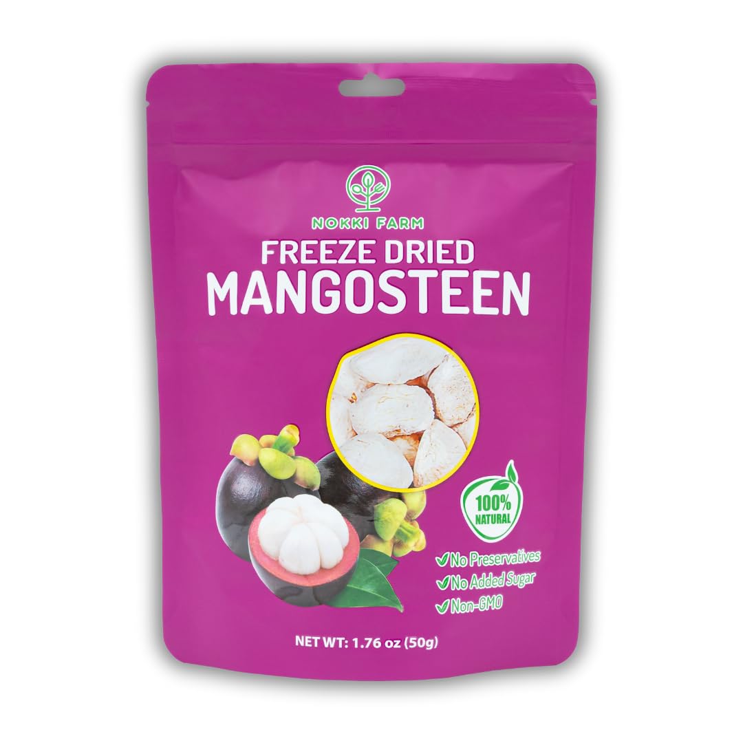(Pack of 3) NOKKI FARM Freeze Dried Mangosteen 50g | Superfood| 100% natural | No sugar added | Vegan | Non GMO | All Natural | 