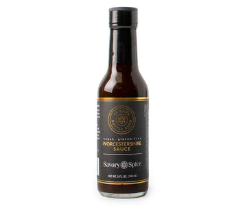 Savory Spice Vegan Worcestershire Sauce, Gluten-Free & Fish-Free - 60-Day Bottle Aged Vegan Worcestershire Sauce - Same Great, C