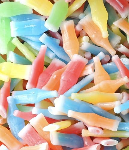 Generic Nik L Nips Vintage Wax Bottle Candy - Cherry, Orange, Lemon, Blue Raspberry, Green Apple - 3 lb Bulk Candy