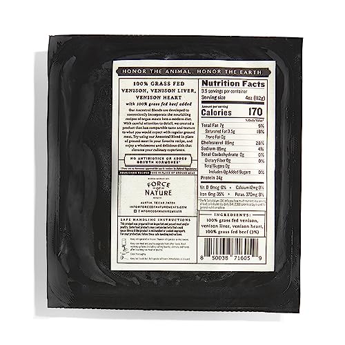 Force Of Nature Meats Ground Venison, Liver, Heart, 14 Oz