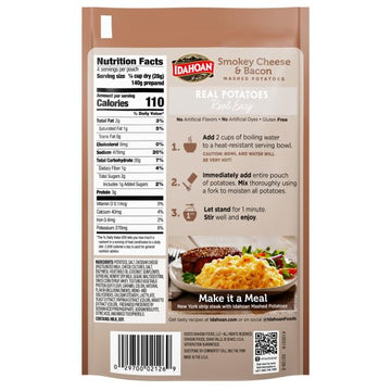 Idahoan Smokey Cheese & Bacon Mashed Potatoes, 4 oz (Pack of 12)