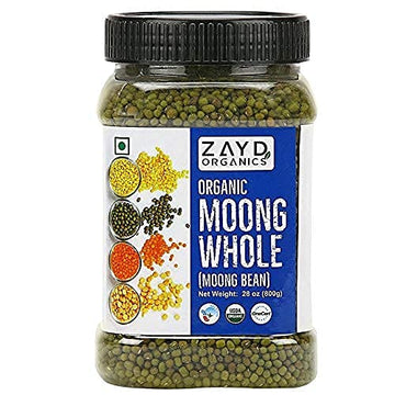 Zayd Organics Moong Whole 1.75lbs (800g) Green Mung Beans