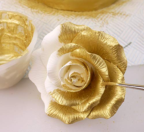 Luster Dust - Super Gold (4g 1x Pump) | Edible Vegan Dust & Paint for Cake Decorating, Ice Cream, Desserts, Cocktails and Bevera