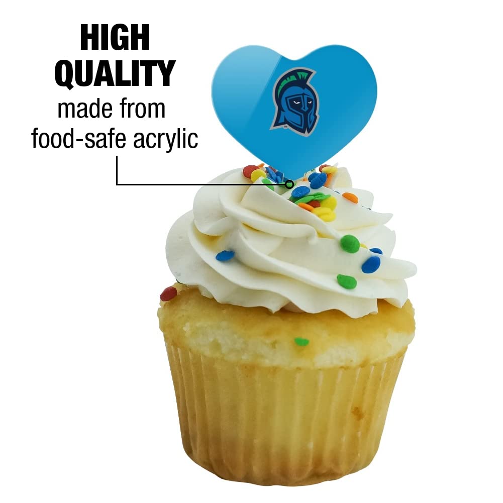 GRAPHICS & MORE Cupcake Picks Set of 6, Acrylic, Heart Love Design, University of West Florida, Model CUPCAKE.HEART.CLCWFL.Z008416