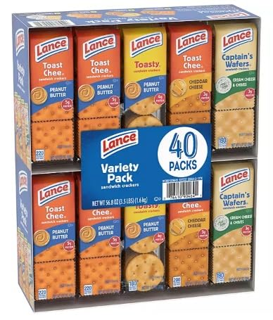 Lance Variety Pack Sandwich Crackers, 40 pk.