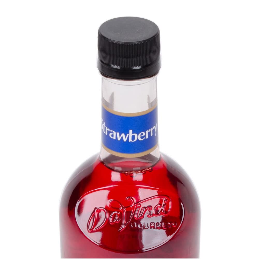 Da Vinci Gourmet Strawberry Sugar Free Syrup, 750 mL, 25.5 Fl Oz, No Added Sugar