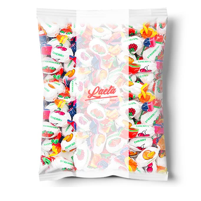 Assorted Fruit Hard Candy | 1 Pound Bag | Individually Wrapped - Approx. 80 Count