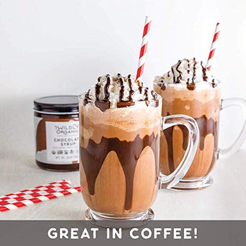 Wildly Organic Chocolate Syrup 40 Oz Glass Jar - Organic, Dairy-Free, Fair Trade, Non-Gmo, Kosher, Vegan, Premium Rich Chocolate