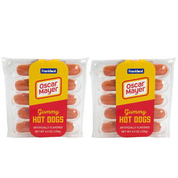 Oscar Mayer 5Ct Gummy Hot Dogs, 2Pk, 8.8Oz, Fruit Flavored, By Frankford Candy