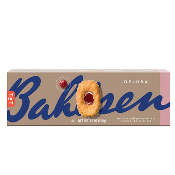 Bahlsen Deloba Red Currant Cookies (12 boxes) - Sweet & delicate, buttery puff pastries with light crispy layers and red currant