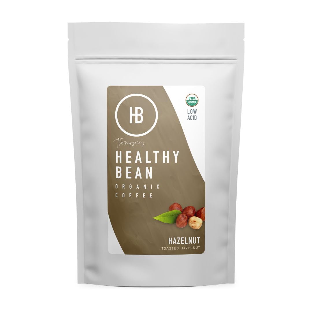 Thompsons Healthy Bean Organic Coffee - Hazelnut Medium Roast - Low Acid - 11oz Ground Coffee
