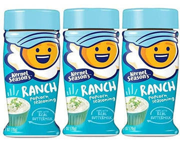 Kernel Seasons Popcorn Seasoning Variety of 3, Ranch Parmesan & Garlic and White Cheddar
