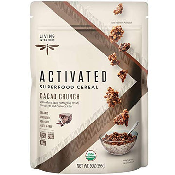 Living Intentions Organic Superfood cereal - cacao crunch - NongMO - gluten Free - Vegan - Kosher - 9 Ounce Unit (1 Pack)