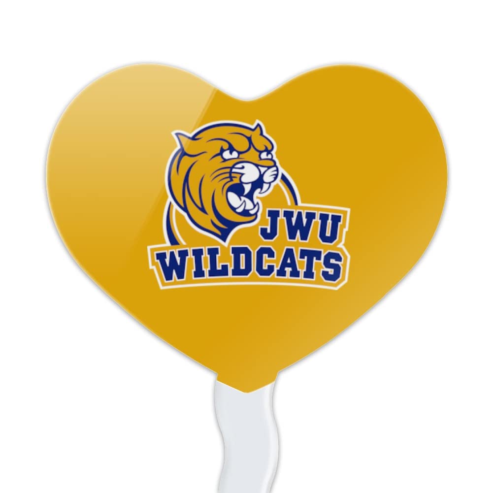 GRAPHICS & MORE Acrylic Cupcake Picks Set of 6, Johnson & Wales University Heart Love Decoration, Model CUPT.HRT.ACR.6PK.CLCJWU500B