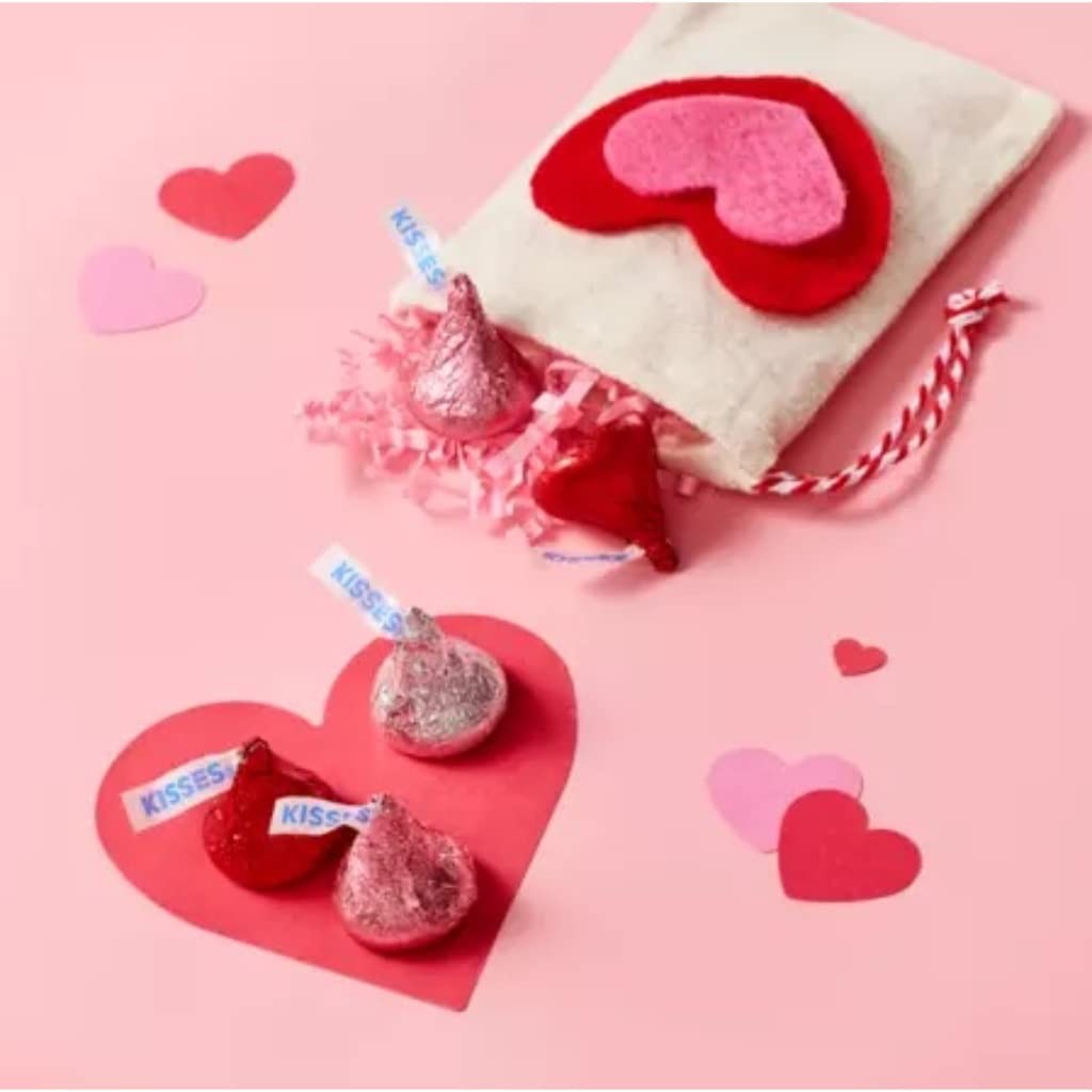 Hershykisses, Assorted Colors - Silver, Pink, Red Valentine 2 Pounds