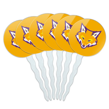 Knox College Secondary Logo Cupcake Picks Toppers Decoration Set of 6