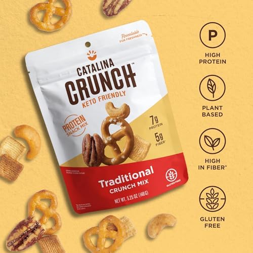 Catalina Crunch Mix Traditional Protein Snack Mix | Low Carb, Protein, Keto Snacks, Pack Of 5