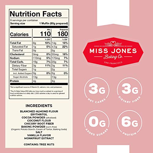 Miss Jones Baking Co - Muffin Mix Chocolate Keto - Case Of 6-1057 Oz(D0102H5Nfi8)