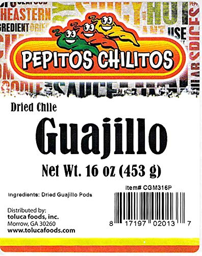 Pepitos Chilitos Chile Guajillo 16 Oz. Resealable Bag - Natural And Premium - Great For Mexican Recipes Like Salsa, Tamales, And