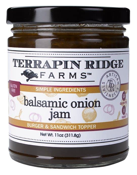 Terrapin Ridge Farms Balsamic Onion Jam, Vegan & Gluten Free, 11 oz Jar