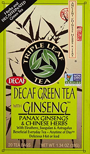 Triple Leaf Tea Green Tea with Ginseng & Chinese Herbs - 20 Count