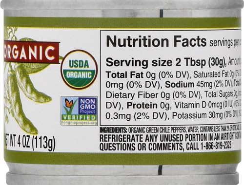 Rio Luna, Organice Diced Green Chile, 4 Ounce (Pack of 6)