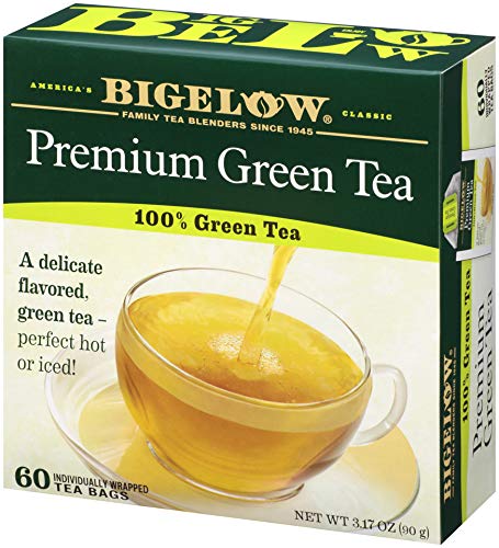 Bigelow Tea Green Tea 60 Count (Case Of 6), Total 360 Tea Bags, Premium Blend Bulk Box Green Tea, Caffeinated