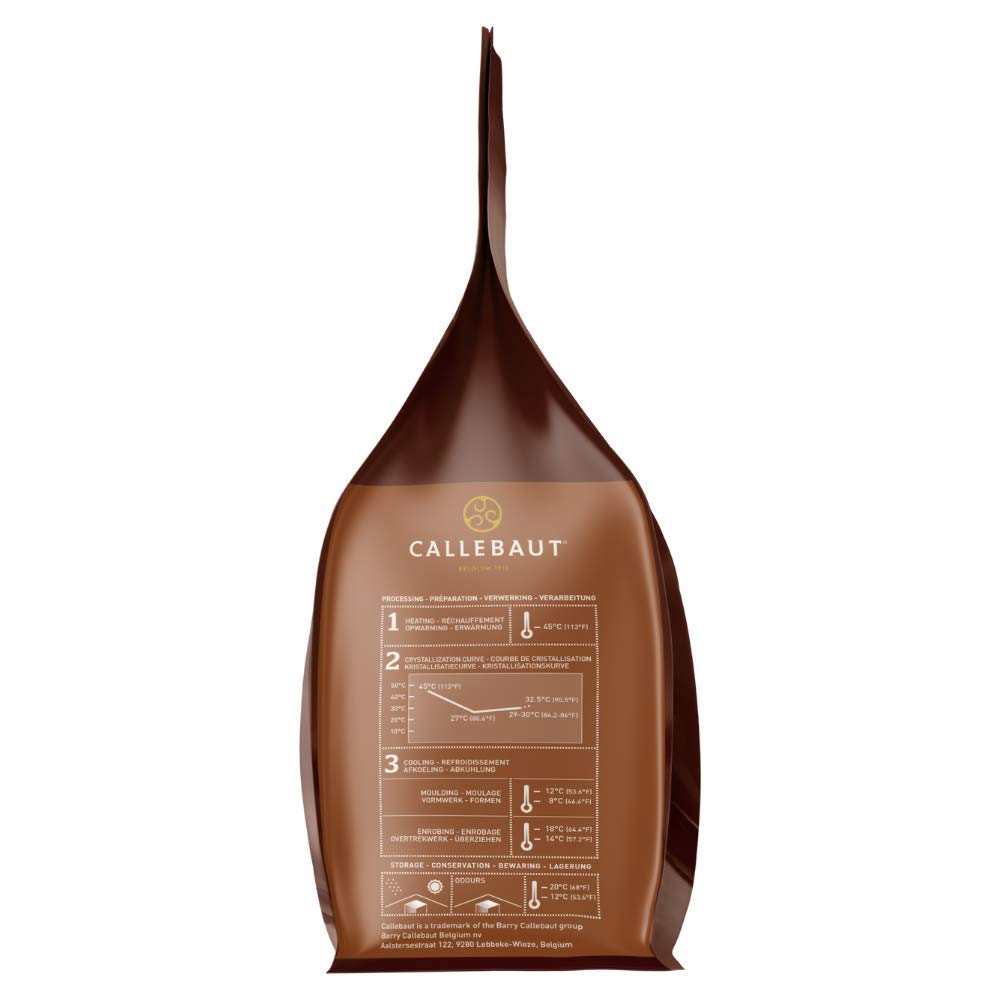 Belgian Milk Chocolate Baking Callets (Chips) - 33.6% - 1 Bag, 5.5 Lbs