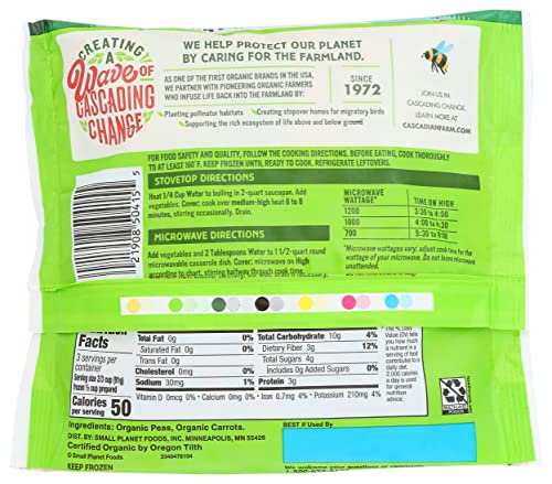 Cascadian Farm Organic Peas and Carrots, Frozen Vegetables, Non-GMO, 10 oz Bag