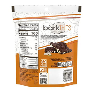Barkthins Dark Chocolate Pumpkin Seed And Sea Salt Snacking Chocolate, Fair Trade, Non Gmo, 4.7 Oz Bag
