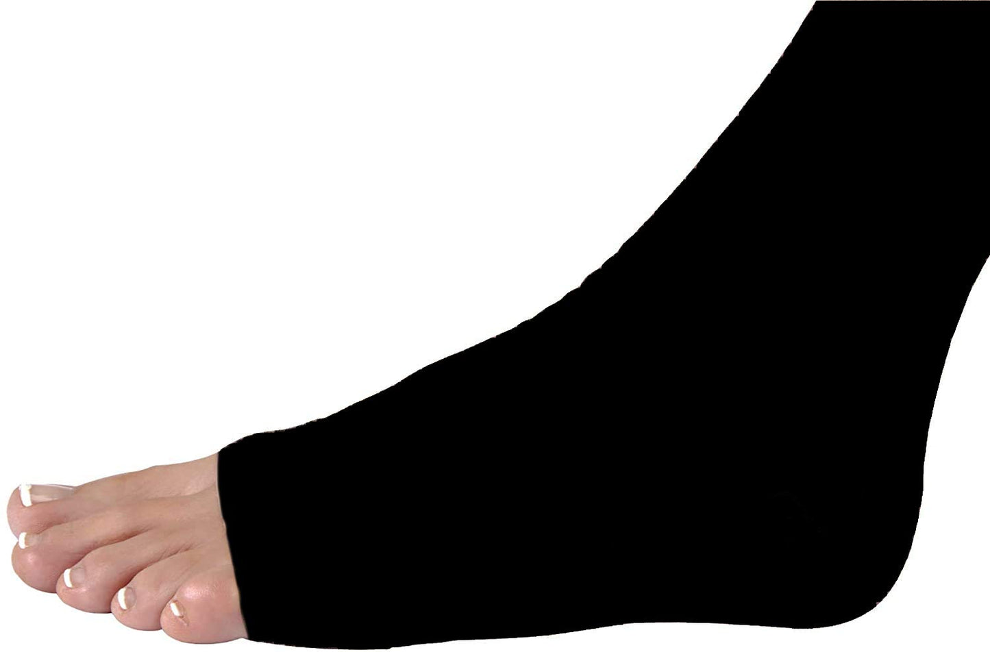 Jobst Relief Compression Stockings 20-30 Mmhg Thigh High Silicone Dot Band Open Toe Black Large