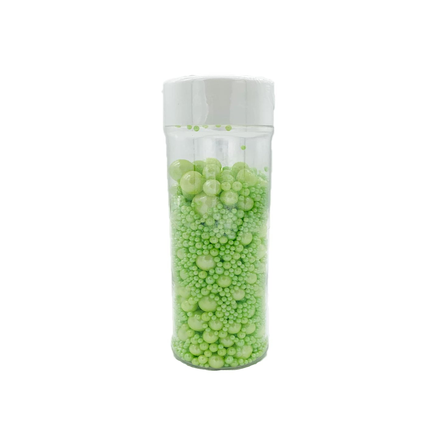 Weraru Edible Green Pearl Sugar Sprinkles Candy Mixing Size Baking Edible Cake Decorations Cupcake Toppers Cookie Decorating Cel