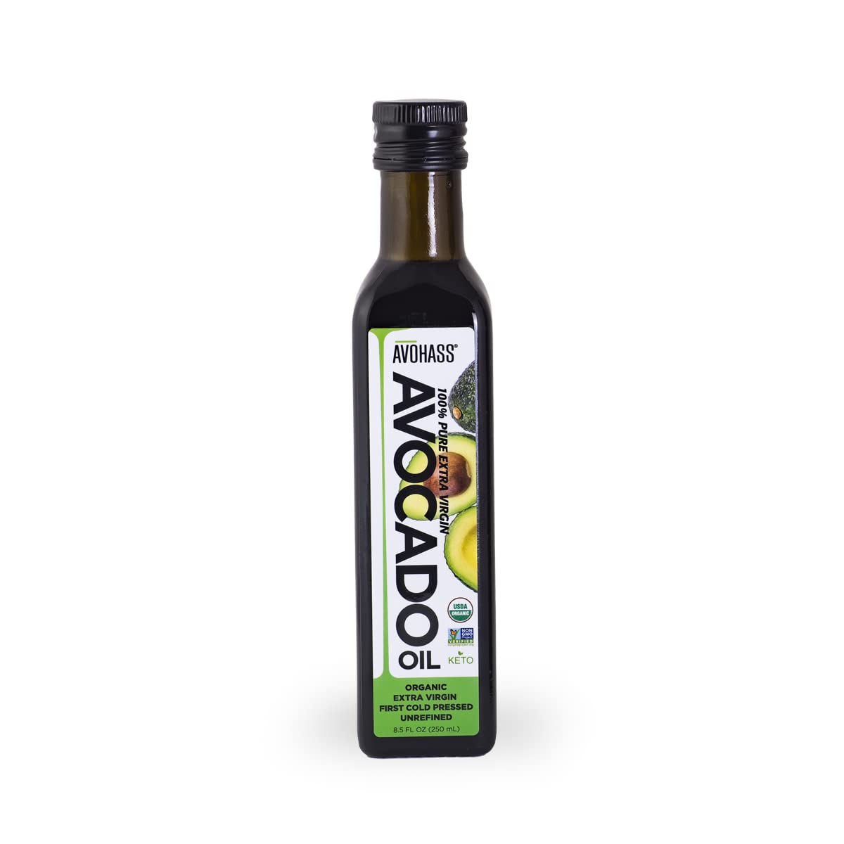 Avohass Mexico Usda Organic Certified Extra Virgin Avocado Oil 8.5 Fl Oz Bottle