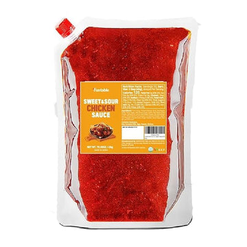 Funtable Sweet & Sour Chicken Sauce (0.55 Gal, Pack Of 1) - Authentic Korean Flavors, Sticky & Savoury Sauce. Ideal For Fried Chicken, Nuggets, Dipping & More