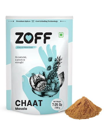 Zoff Chaat Masala 200G | Seasoning | Vegan, Preservative Free | All Natural & No Artifical Ingredients | Authentic Indian Spice 