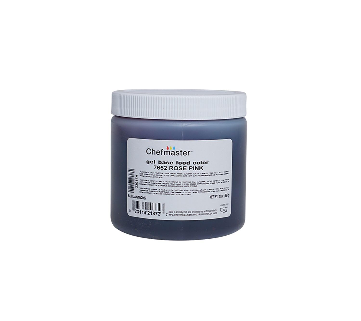 Chefmaster Gel Food Coloring Rose Pink | 20 Fl Oz | Professional-Grade Dye for Icing, Frosting & Fondant