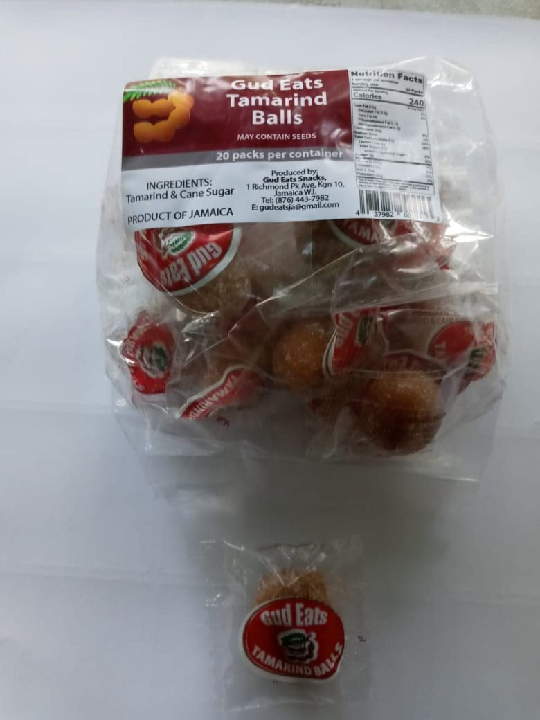 JAMAICAN STYLE TAMARIND BALLS SWEET & SOUR CANDY 20 PACK (7.5 OZ)