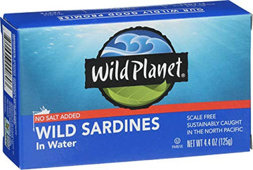 Wild Planet Wild Sardines In Water, No Salt Added, Keto And Paleo, 4.4 Ounce