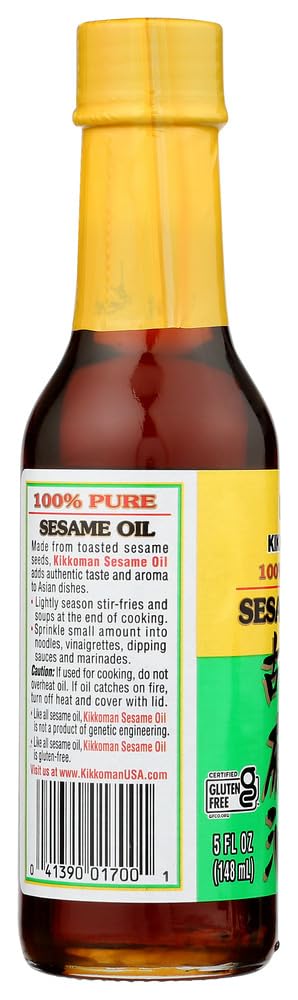 Kikkoman 100% Pure Sesame Oil (2 Pack, Total Of 10Fl.Oz)