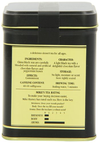 Harney & Sons Loose Leaf Black Tea, Chocolate Mint, 4 Ounce