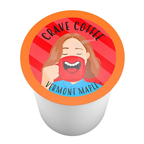 Crave Beverages Flavored Coffee Pods, Vermont Maple, 40 Count, Compatible with 2 K-Cup malt-inspired