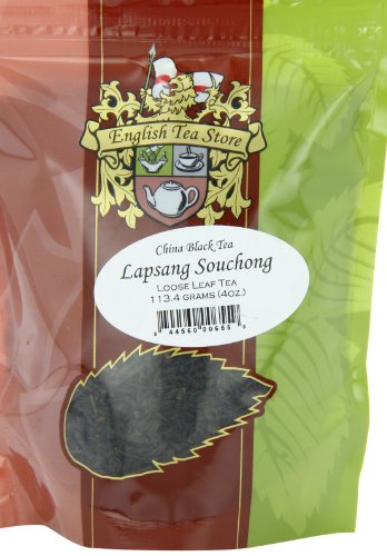 English Tea Store Loose Leaf Black Tea Pouches, Lapsang Souchong, 4 Ounce
